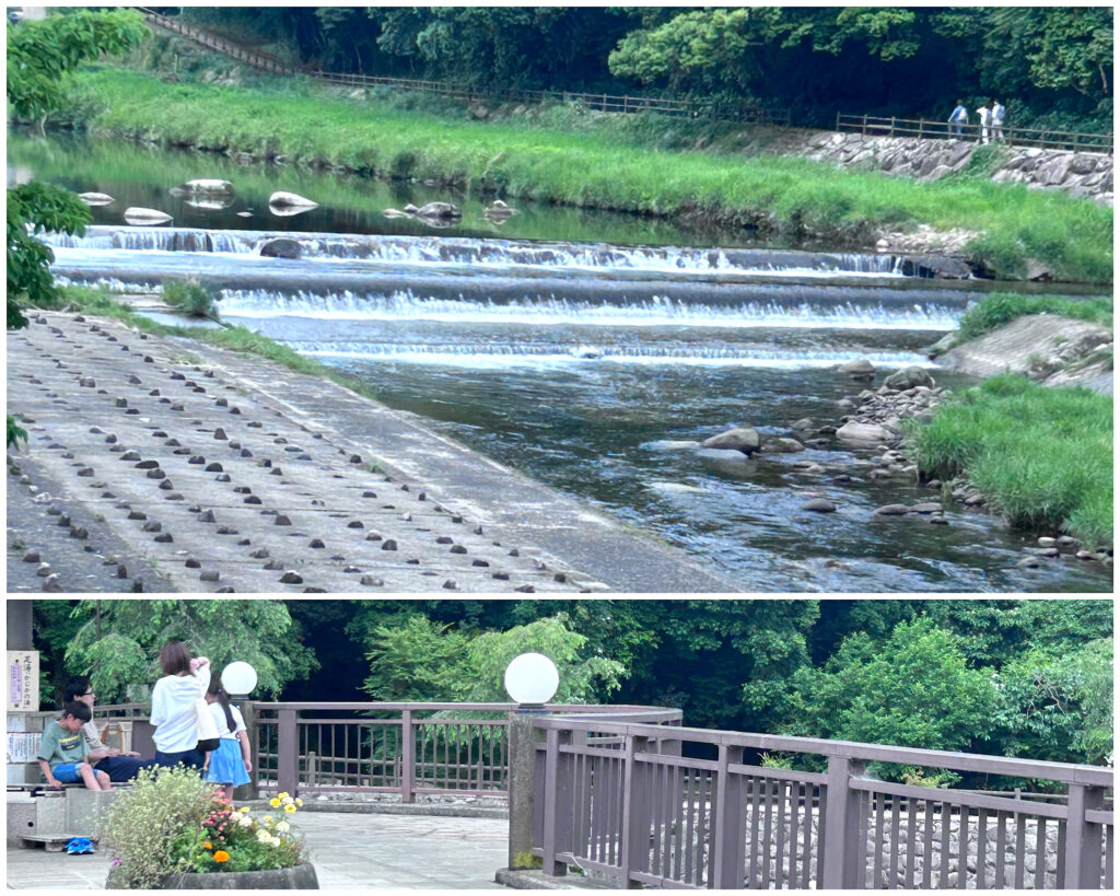 三朝温泉の中心を流れる三徳川